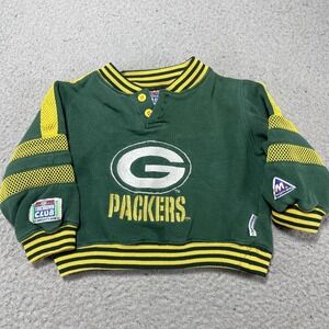 Vintage Green Bay Packers Sweatshirt Boys 3T Green NFL Football Mighty-Mac
